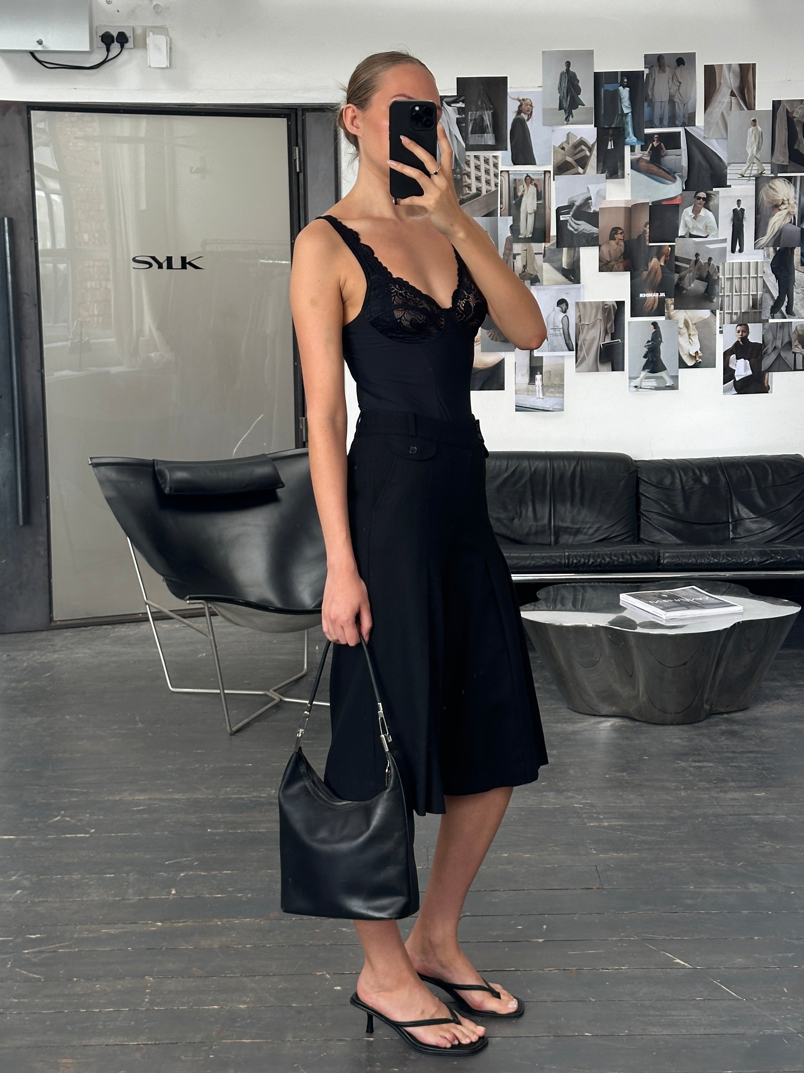 Vintage 1990s Wool Pleated Culottes - W27 - SYLK