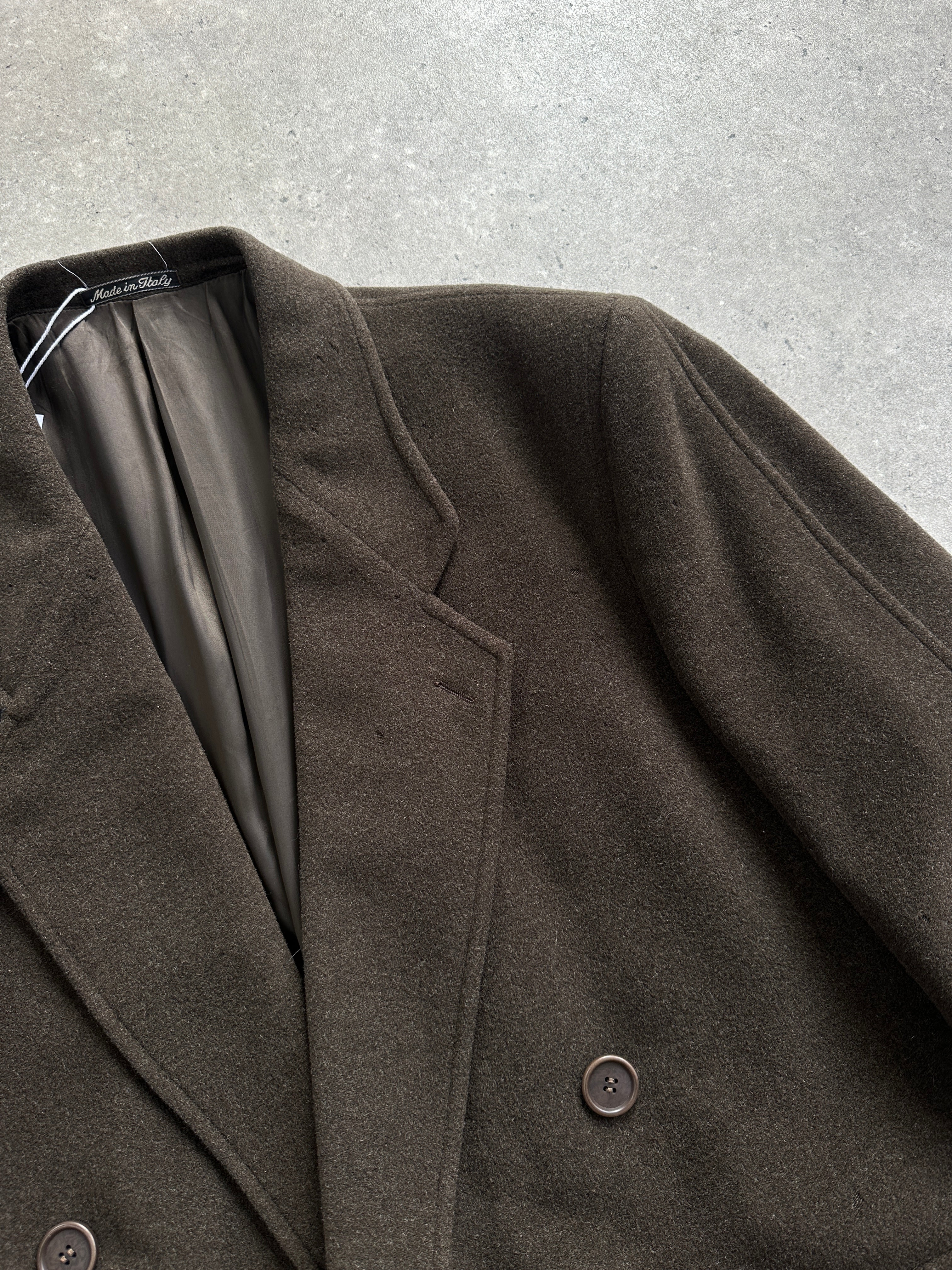 Giorgio Armani 1990s Pure Wool Double Breasted Coat - XL/XXL - SYLK