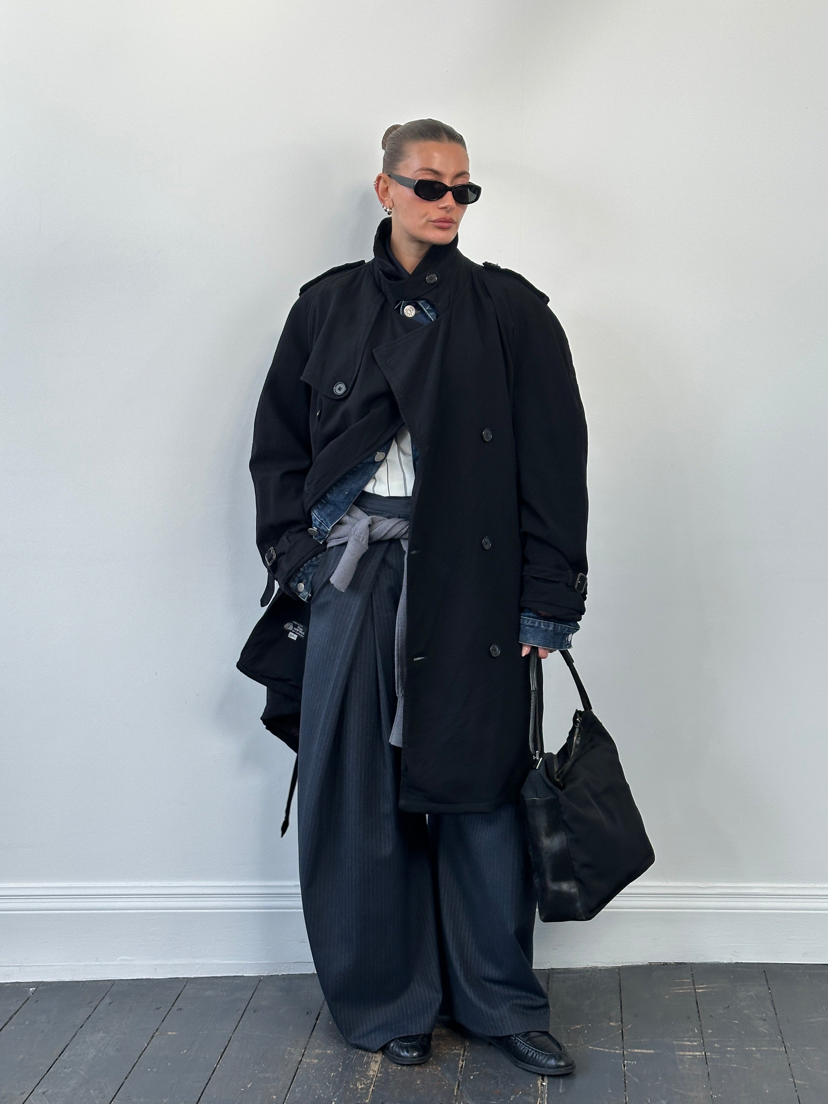 Christian Dior Monsieur 1980s Double Breasted Trench Coat - XL - SYLK