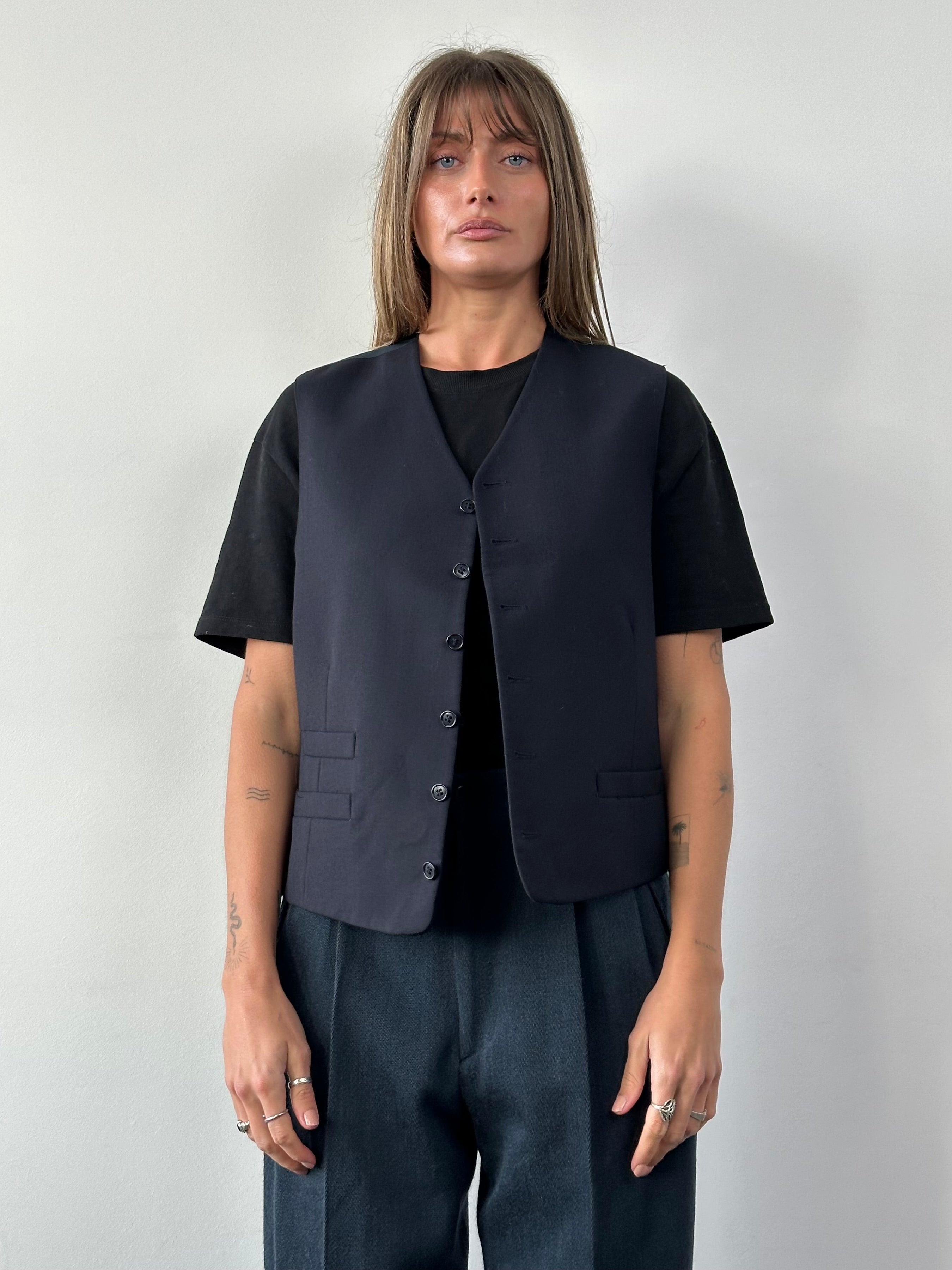 Yves Saint Laurent Pure Wool Tailored Waistcoat - 40R/XL - SYLK