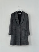 Emporio Armani Fuzzy Wool Mohair Single Breasted Coat - M - SYLK