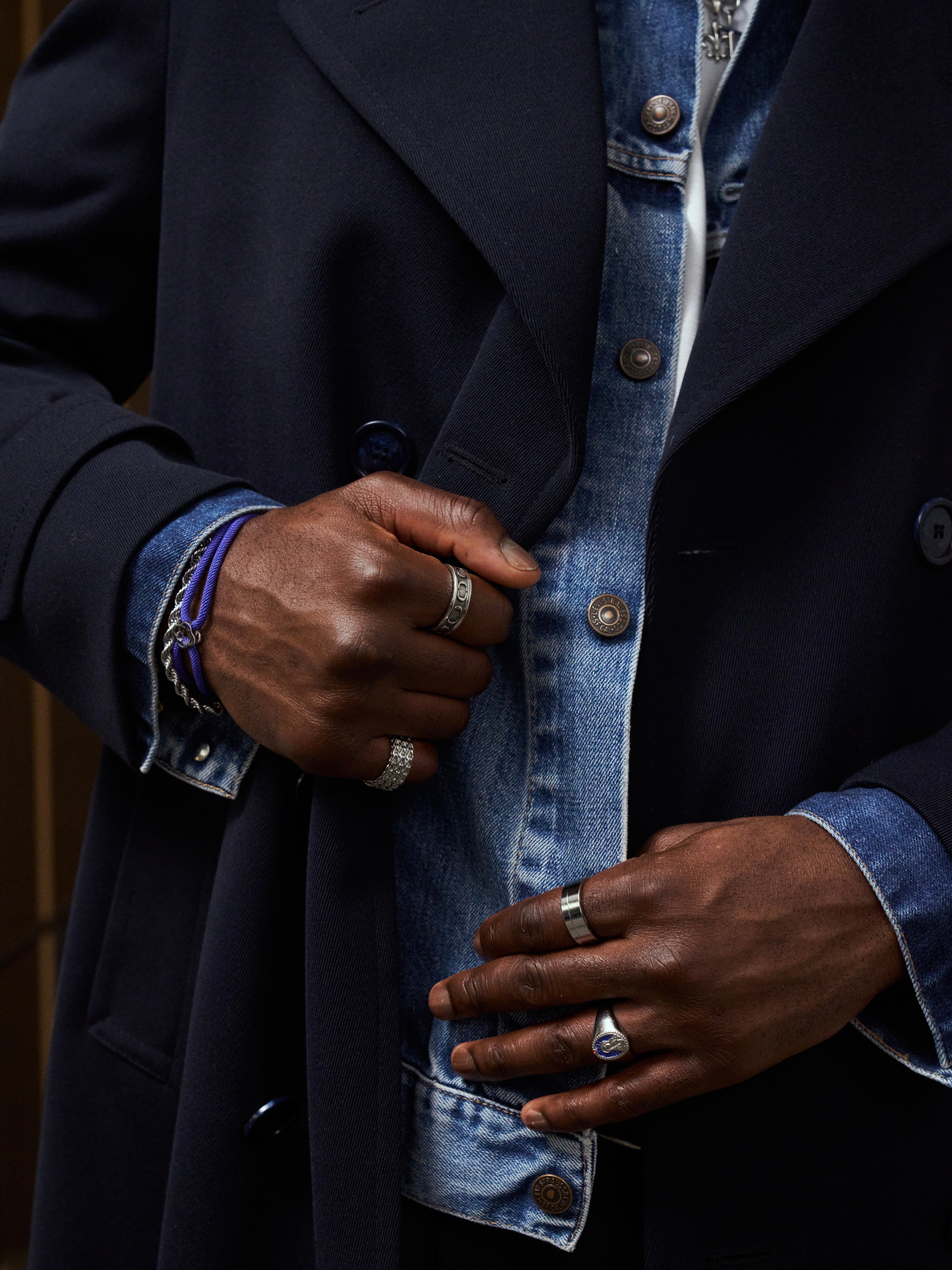 Vintage New Wool Twill Belted Trench Coat - XL - SYLK