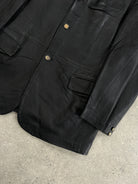Versace Jeans Couture Bespoke Button Leather Blazer Jacket - XL - SYLK
