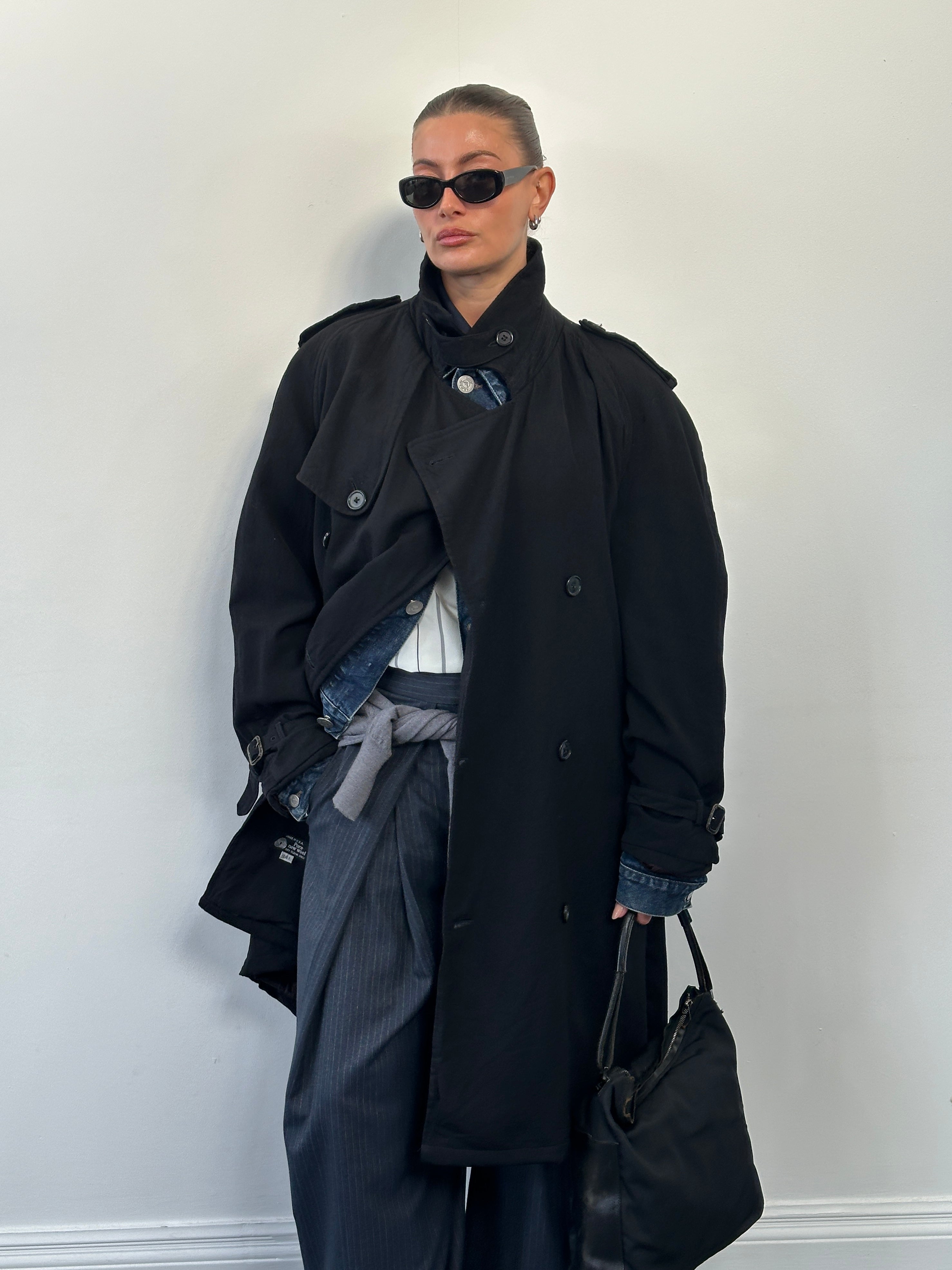 Christian Dior Monsieur 1980s Double Breasted Trench Coat - XL - SYLK