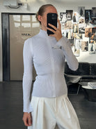 Hugo Boss Mock Neck Ribbed Jumper - M - SYLK