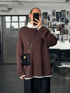 Yves Saint Laurent 2000s Pure Cotton Knitted Logo Jumper - XXL - SYLK