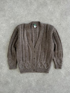 Kenzo Pure Wool Chunky Cable Knit Cardigan - S/M - SYLK