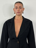 Jean Paul Gaultier 80s Wool Waisted Blazer - L - SYLK