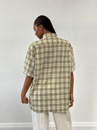 Yves Saint Laurent 2000s Cotton Check Short Sleeve Logo Shirt - XL - SYLK