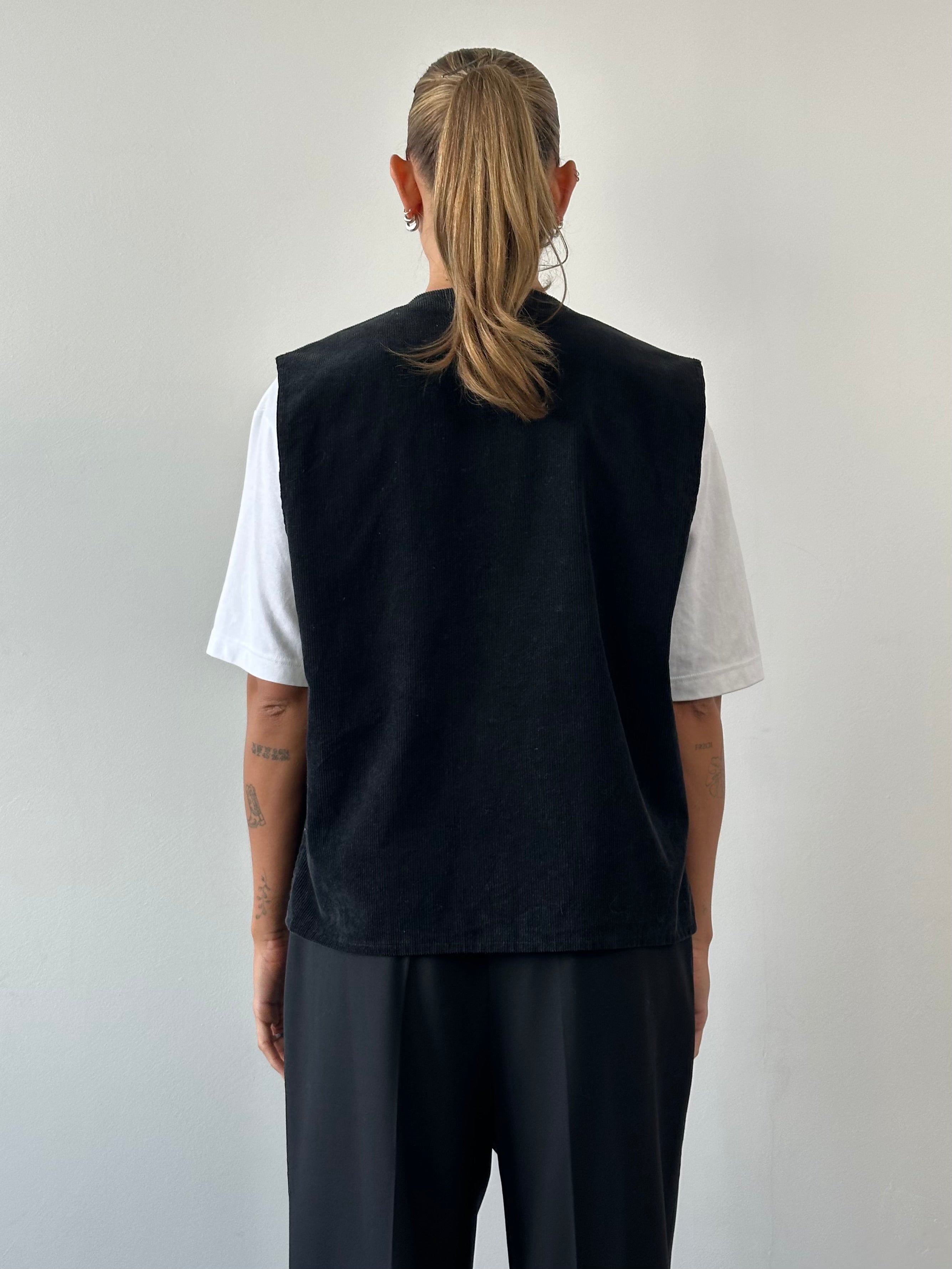Italian Pure Cotton Corduroy Waistcoat - L - SYLK
