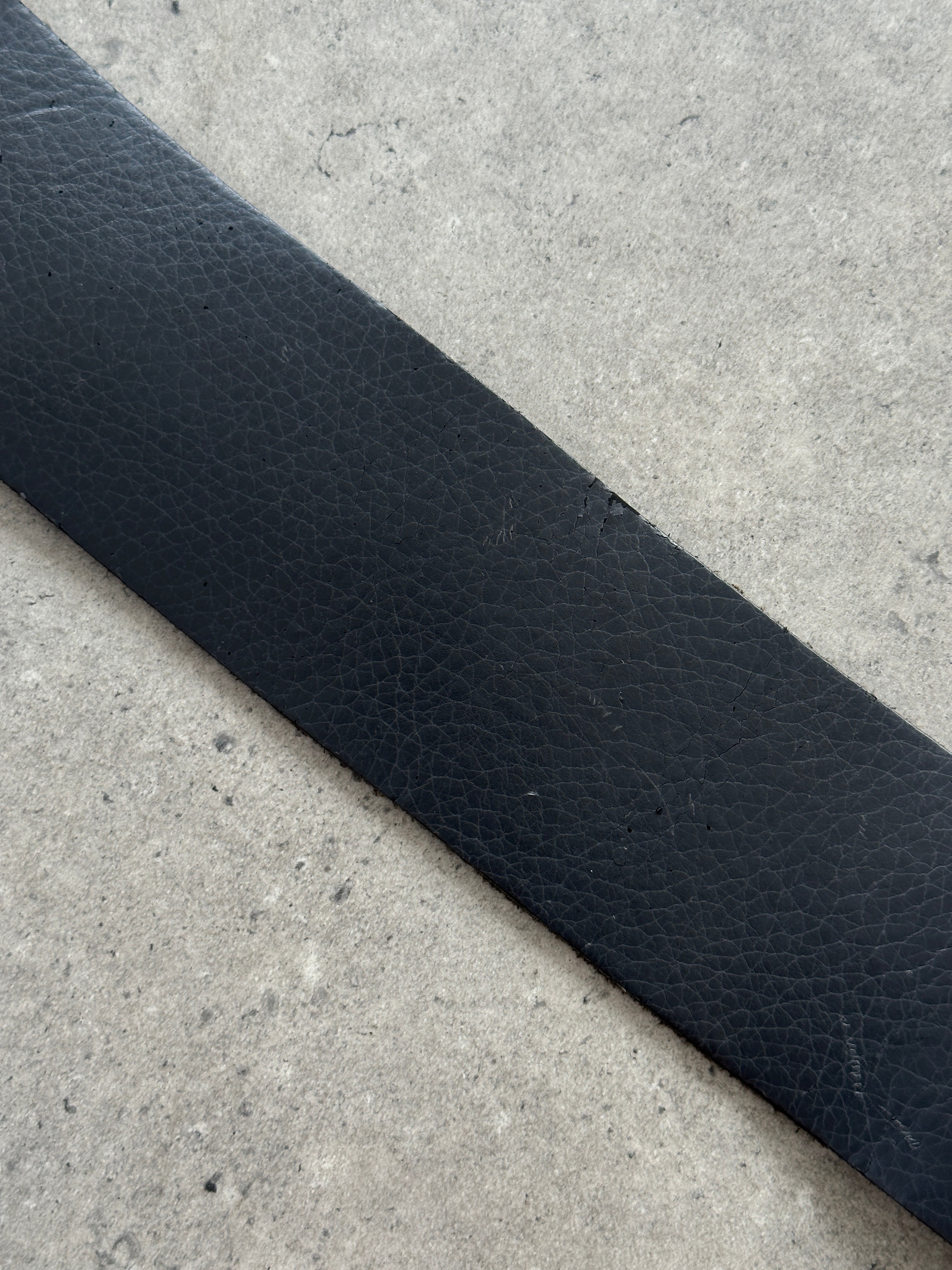 Vintage Chrome D Ring Leather Chunky Hip Belt W36-W38 - SYLK