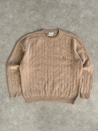 Trussardi Pure Wool Cable Knit Logo Jumper - L - SYLK