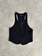 Emporio Armani Single Button Curved Tailored Waistcoat - M/L - SYLK