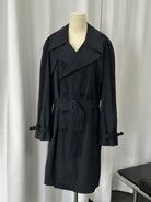 London Fog 1980s Double Breasted Belted Cotton Trench Coat - L/XL - SYLK
