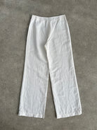 Vintage 1990s Pure Linen Low Waist Wide Leg Trousers - W24 - SYLK