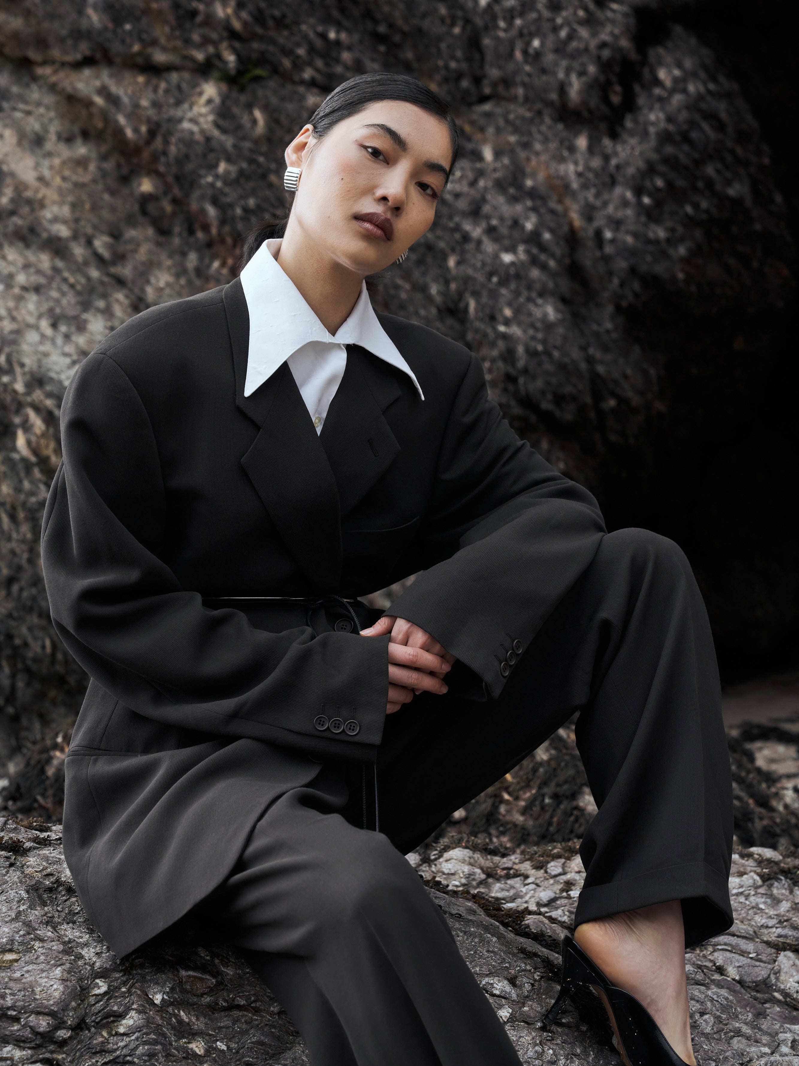 Giorgio Armani Virgin Wool Ribbed Single Breasted Suit - 48L/W36 - SYLK