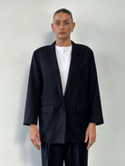 Max Mara Pure Wool Unlined Single Breasted Blazer - M - SYLK