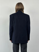 Yves Saint Laurent 80s Brushed Wool Cashmere Logo Bespoke Blazer - 40R/L - SYLK