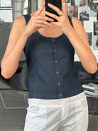 Armani Jeans Denim Vest Top - S/M - SYLK