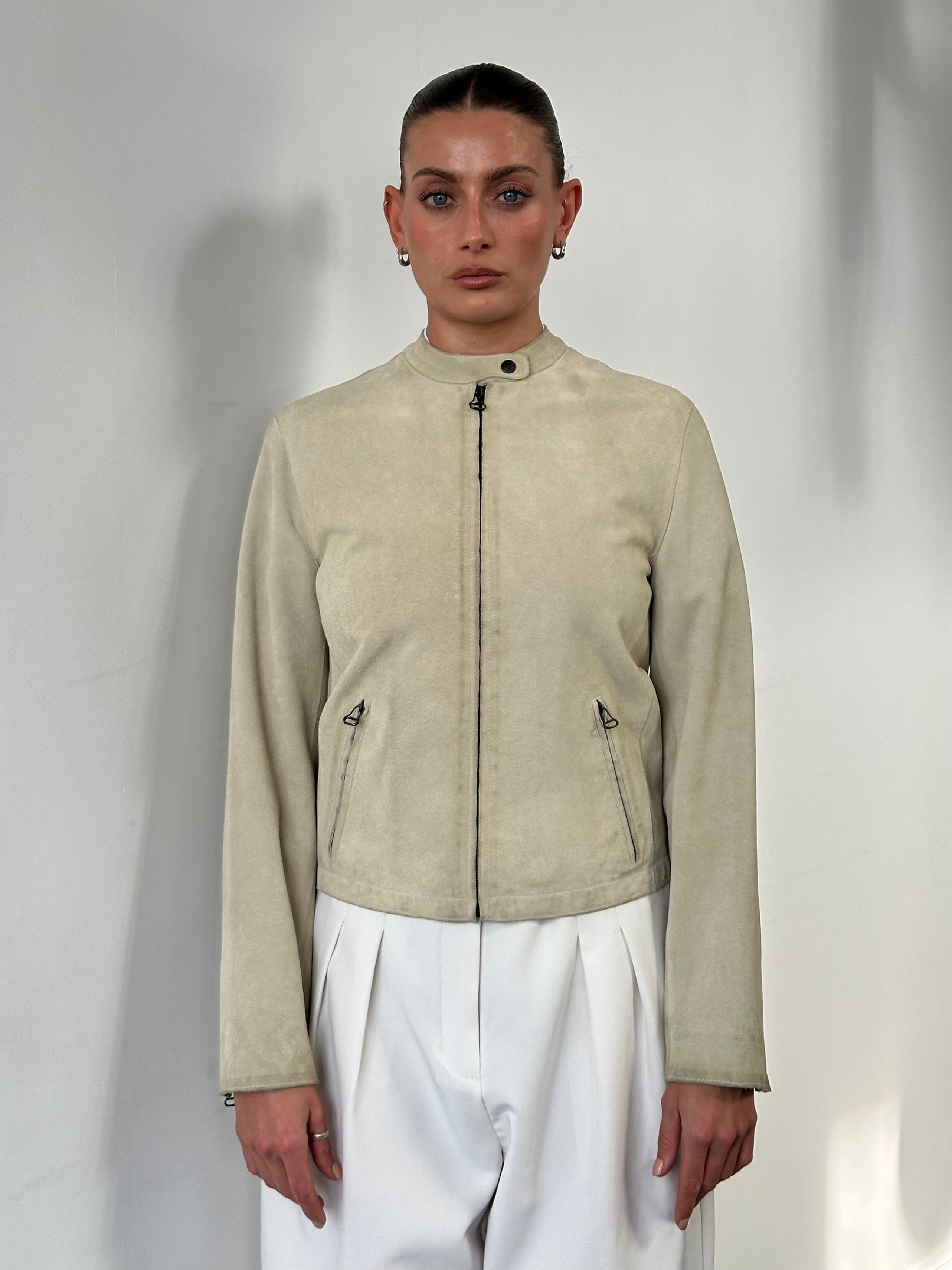 Armani Jeans Fitted Suede Jacket - XS/S - SYLK