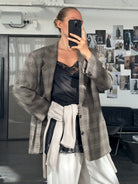 Giorgio Armani 1980s Pure Wool Check Blazer - 42R/XL - SYLK