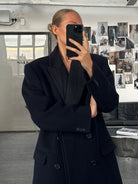 English Vintage 1990s Wool Cashmere Double Breasted Coat - XL - SYLK