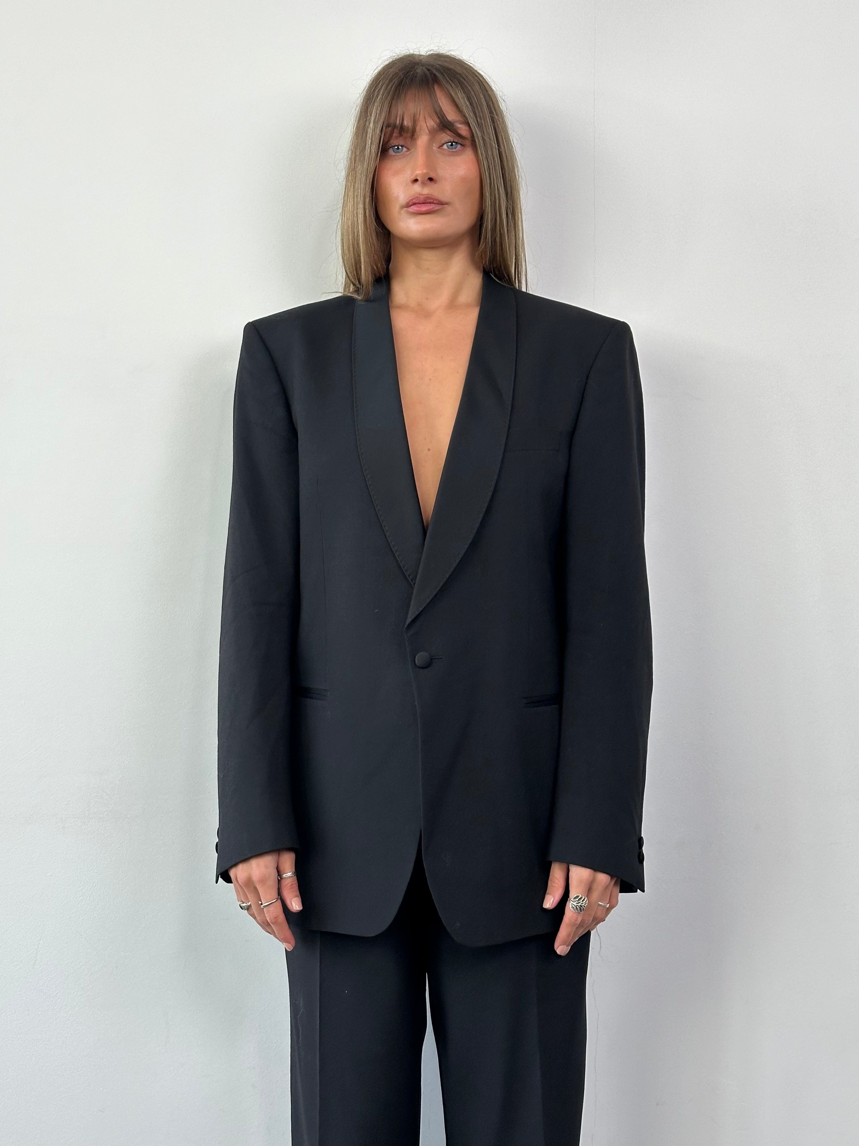 Vintage Tuxedo Pure Wool Shawl Label Single Button Suit - 42R/W36 - SYLK