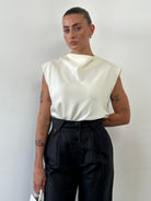 Vintage High Waisted Tapered Trousers - W26 - SYLK