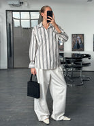 Burberry London 1990s Stripe Pure Cotton Logo Shirt - M/L - SYLK