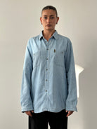 Armani Jeans Pure Cotton Denim Logo Shirt - XL - SYLK