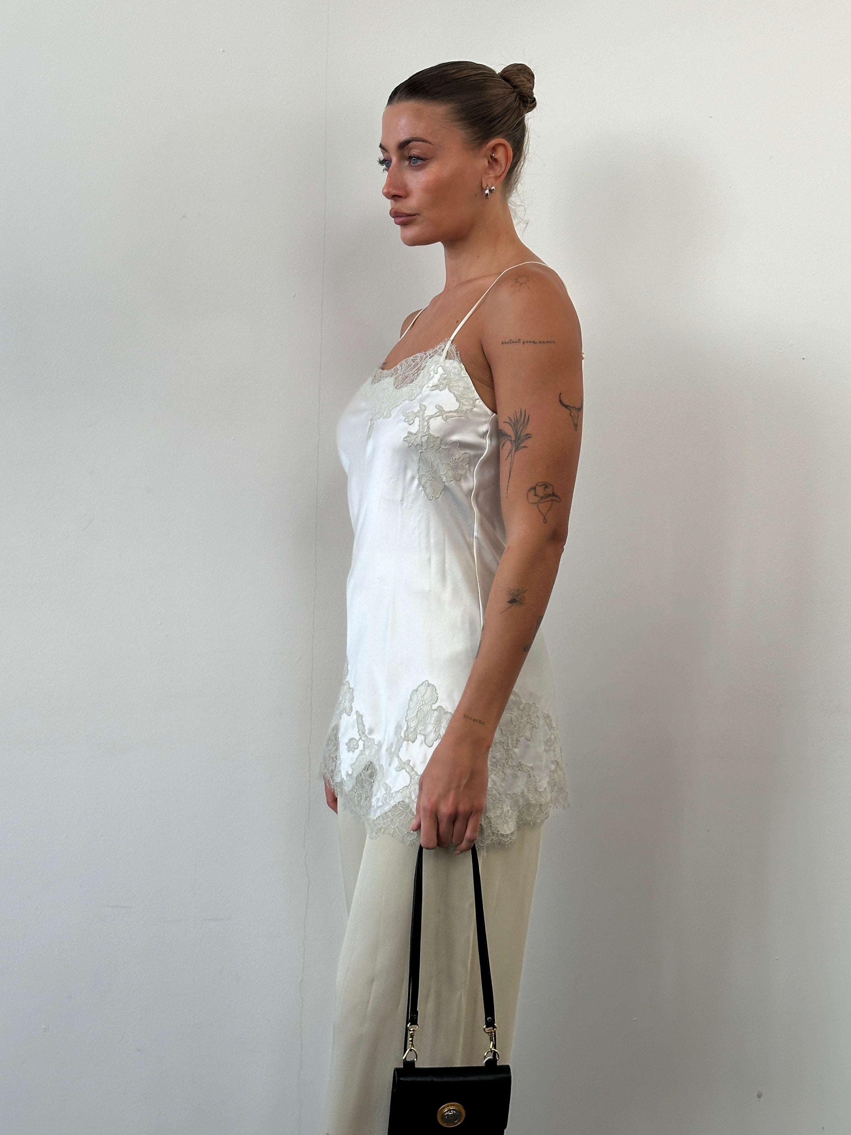 Victoria’s Secret 2000s Lace Satin Slip Dress - S/M - SYLK