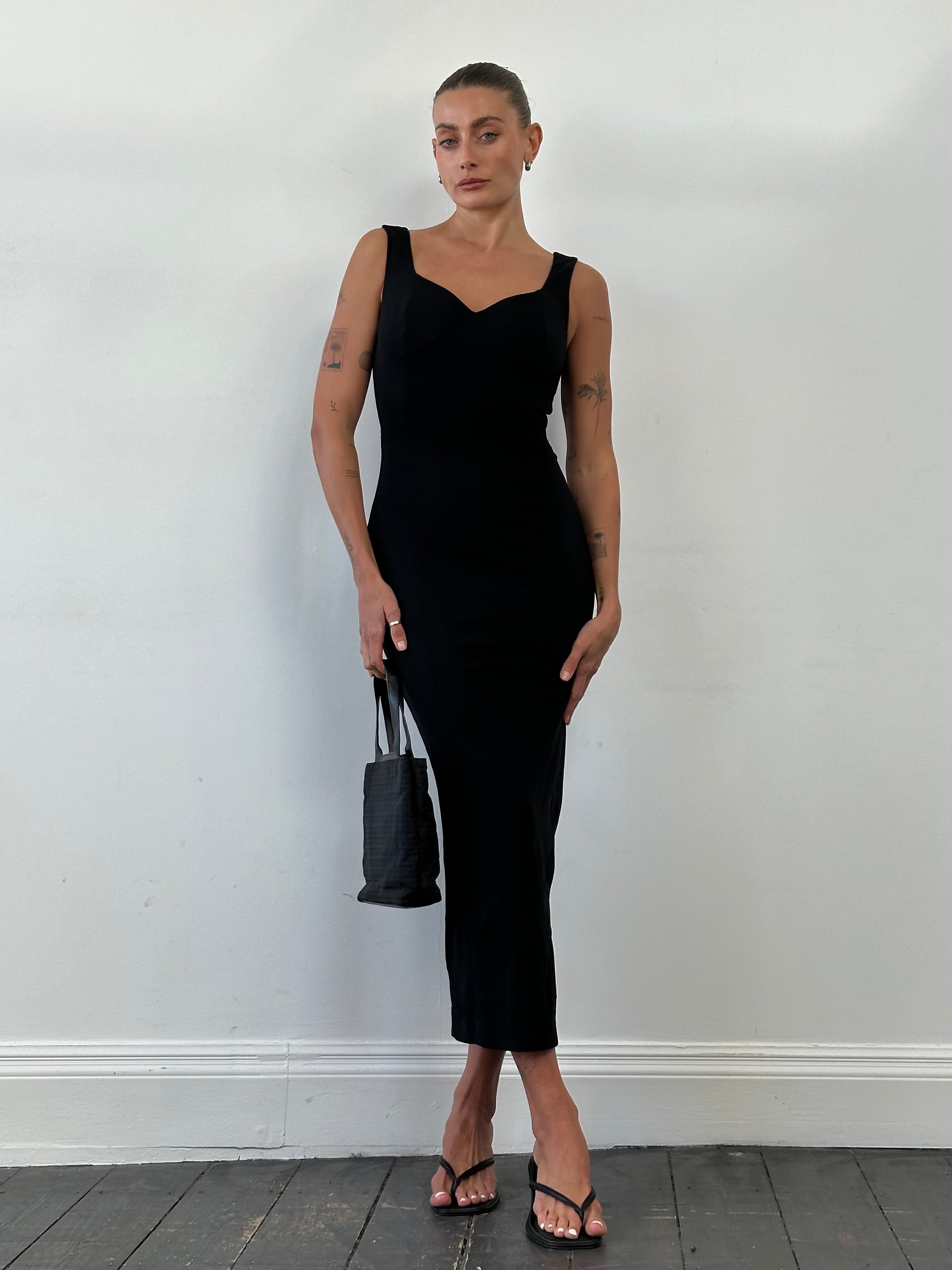 Italian Vintage Cut Out Maxi Dress - S - SYLK