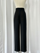 Max Mara 1990s Wool High Waisted Straight Leg Trousers - W24 - SYLK