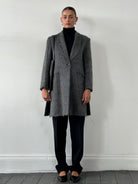 Emporio Armani Fuzzy Wool Mohair Single Breasted Coat - M - SYLK