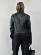 Armani Jeans Double Zip Leather Jacket - M - SYLK