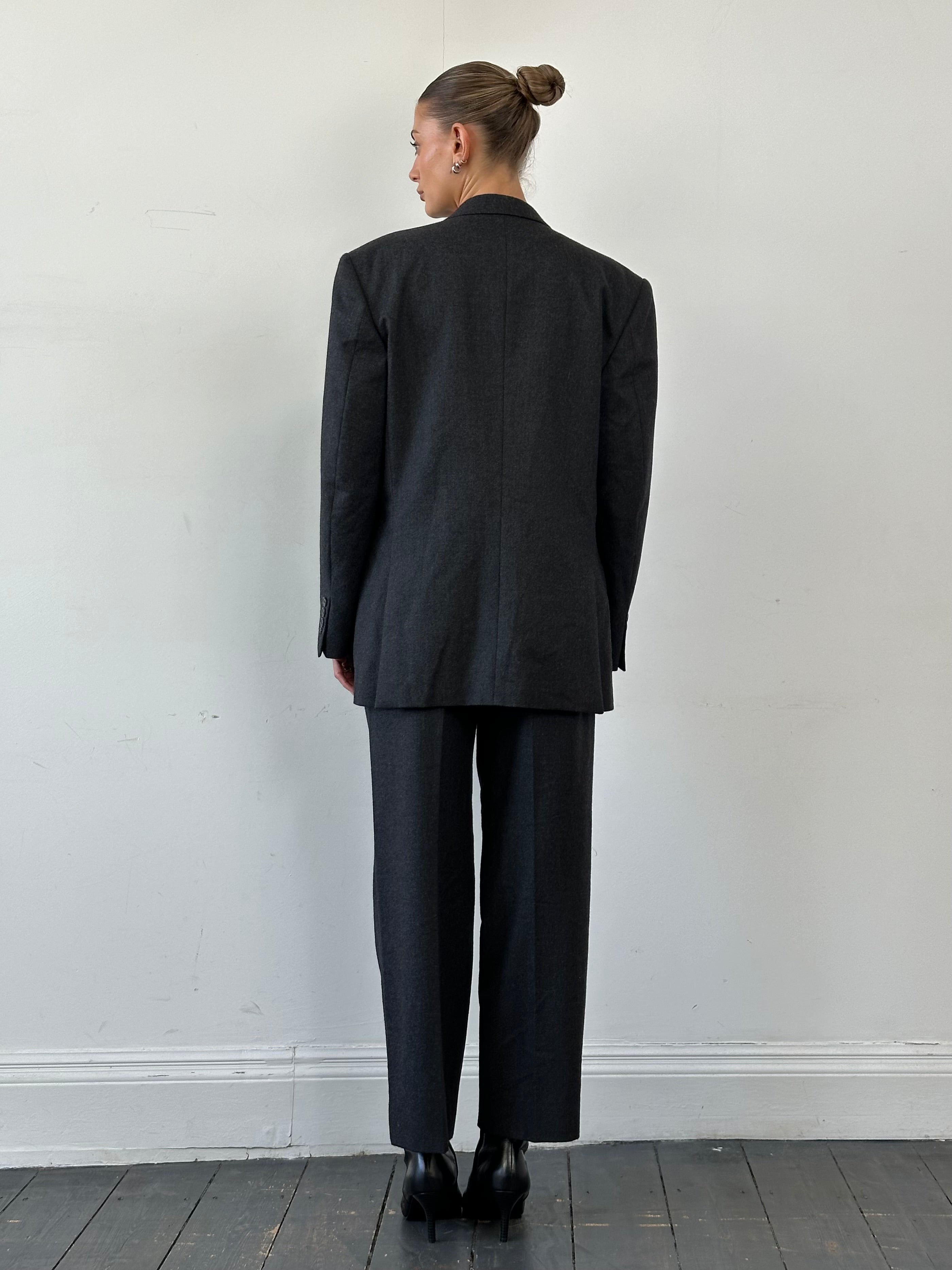 Italian Vintage Brushed Pure Wool Single Breasted Suit - 40S/W30 - SYLK