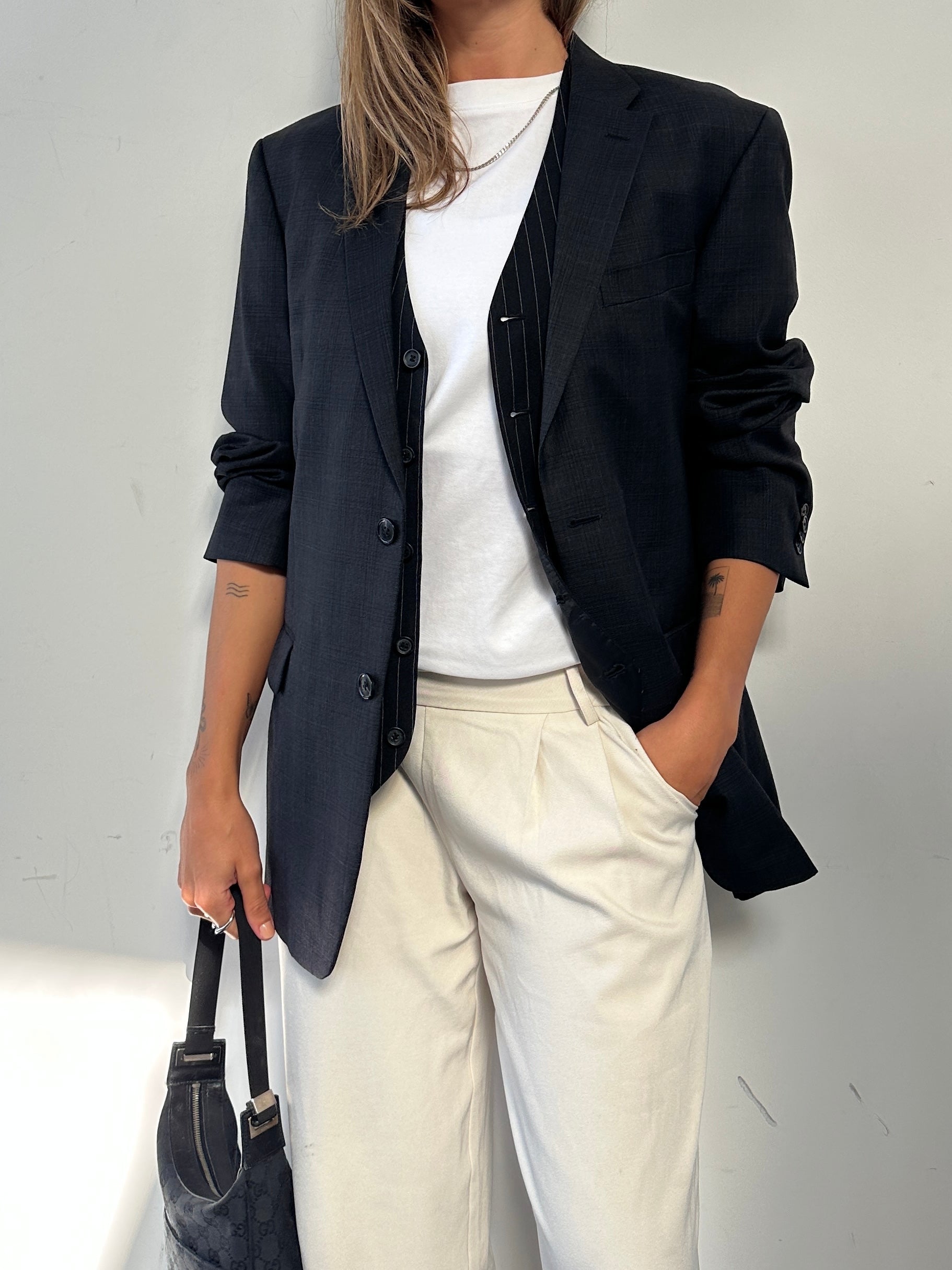 Tommy Hilfiger Wool Check Blazer - M - SYLK