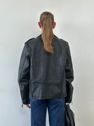 Vintage Leather Biker Jacket - M/L - SYLK
