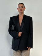Italian Vintage Pure Wool Shawl Tuxedo Blazer - XL/XXL - SYLK