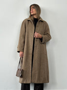 Max Mara Pure Wool Fuzzy Concealed Placket Coat - L - SYLK