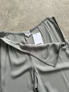 Armani Collezioni Wide Straight Leg Silk Trousers - W28 - SYLK