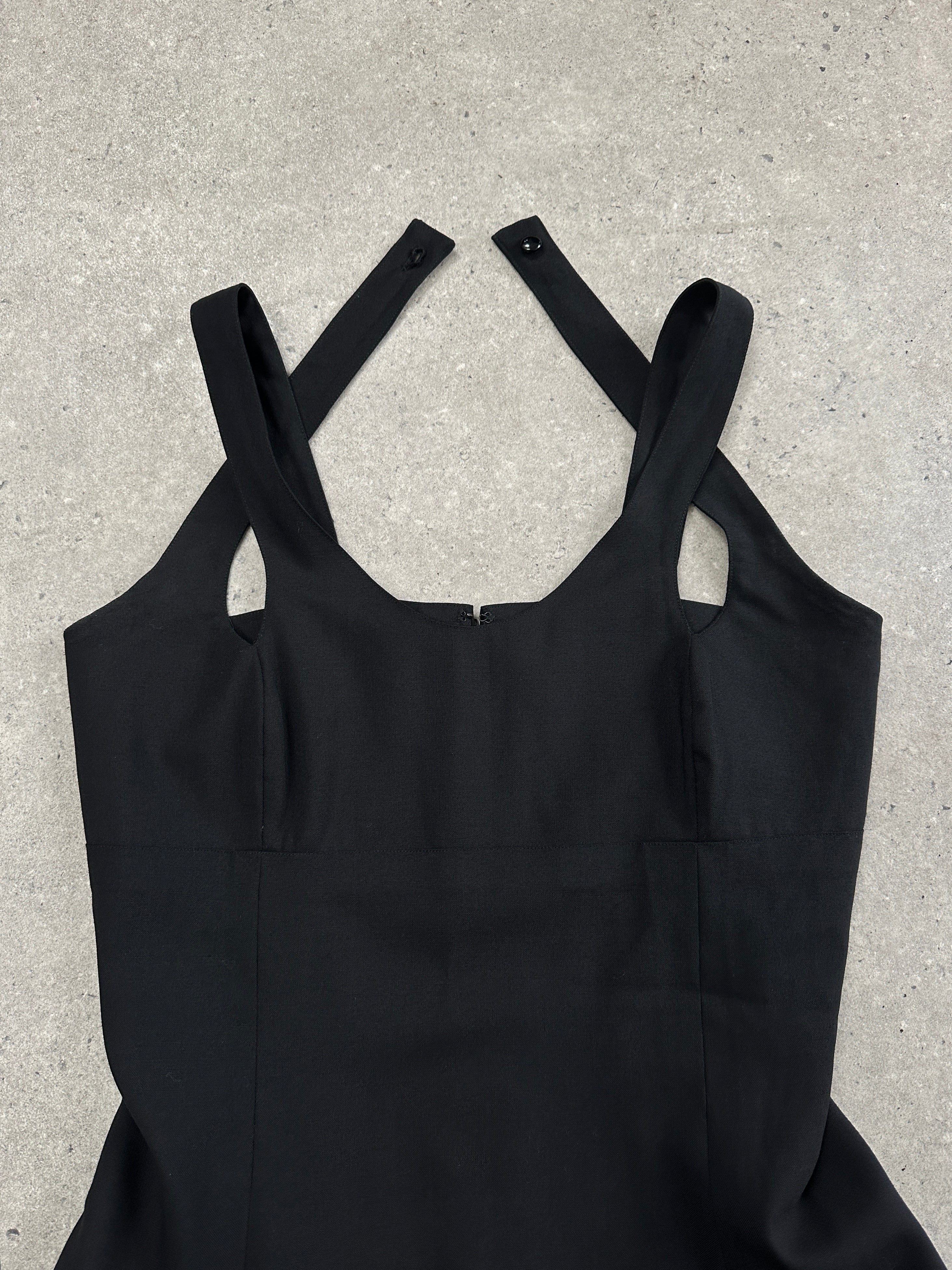 Vintage Double Strap A-Line Maxi Dress - M - SYLK