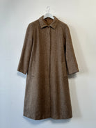 Max Mara Pure Wool Fuzzy Concealed Placket Coat - L - SYLK