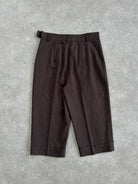 Marella 2000s High Waisted Wool Bermuda Tailored Capri Shorts - W26 - SYLK