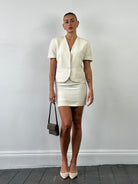 Missoni 90s Linen Silk Blazer Mini Skirt Two Piece Set - S/M - SYLK