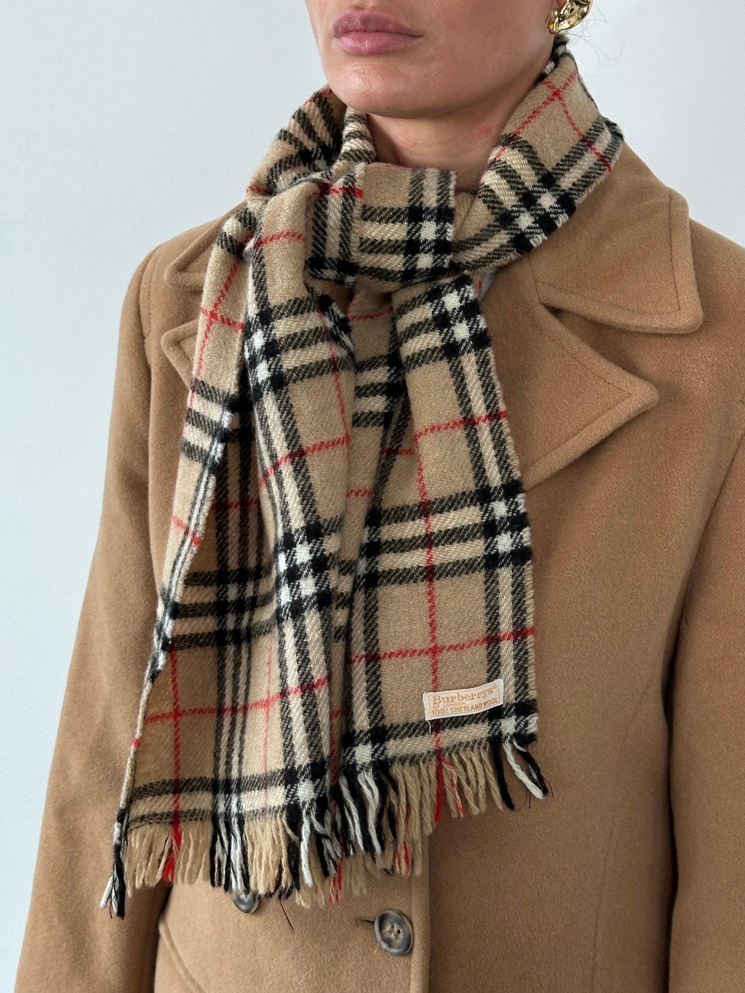 Burberry Lambswool Cashmere Nova Check Scarf - SYLK