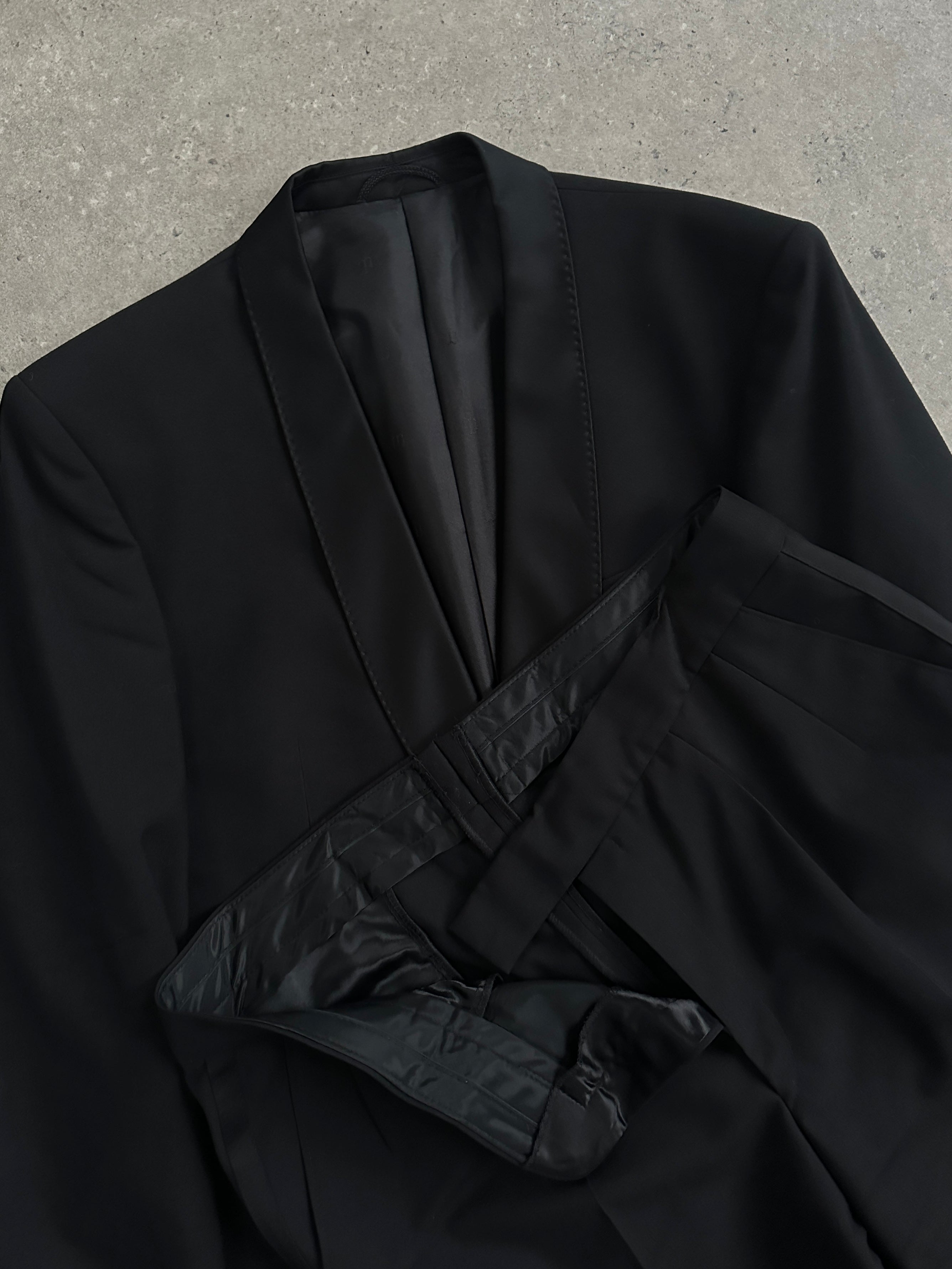 Vintage Tuxedo Pure Wool Shawl Label Single Button Suit - 42R/W36 - SYLK