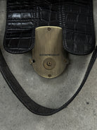 Emporio Armani 1990s Hardware Croc Leather Shoulder Bag - SYLK