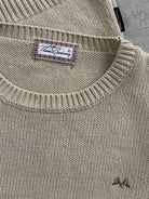 Thomas Burberry 2000s Cotton Knitted Logo Jumper - XS - SYLK