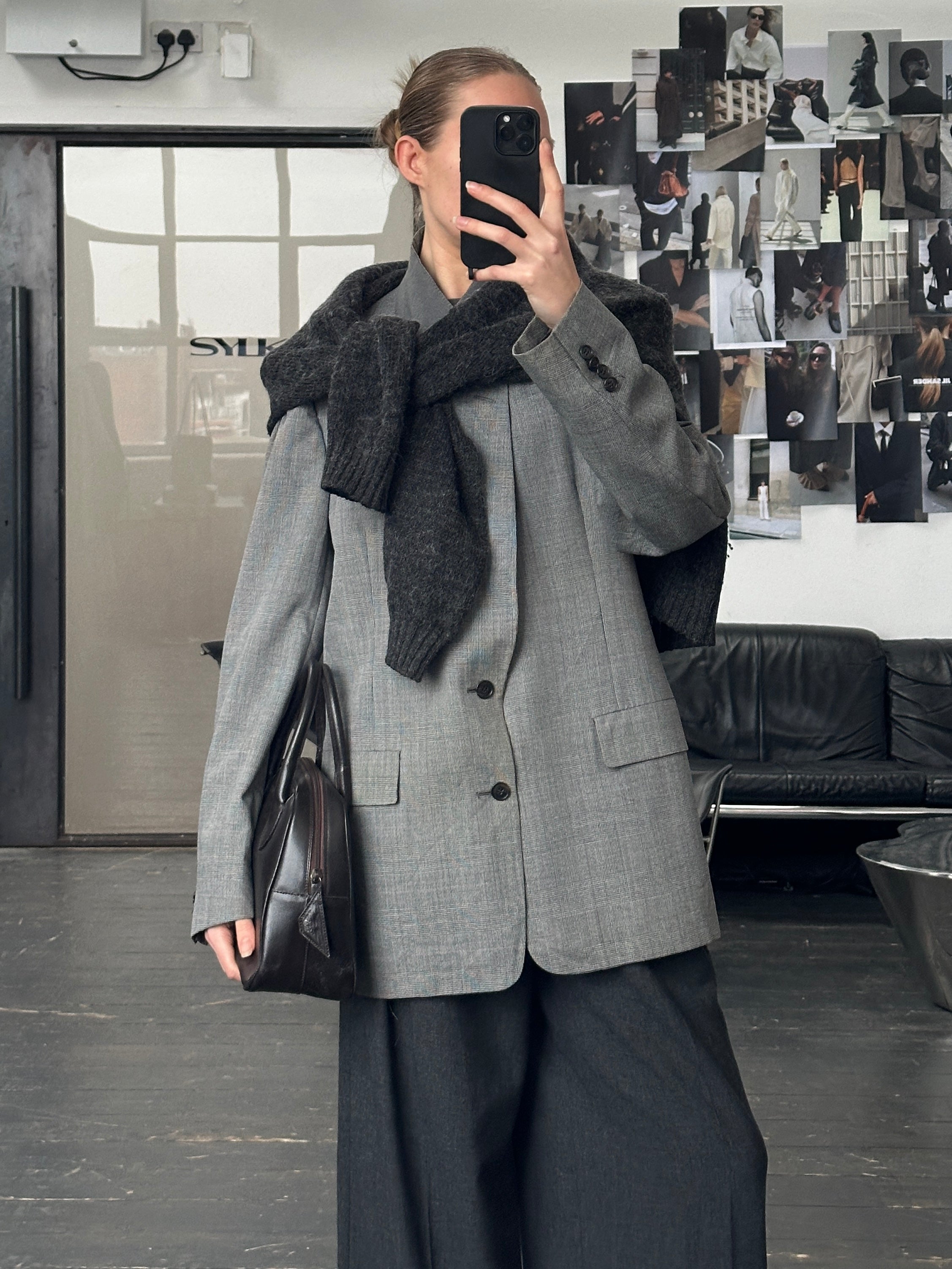 Christian Dior Monsieur 1990s Wool Check Single Breasted Blazer - 42R/XL - SYLK